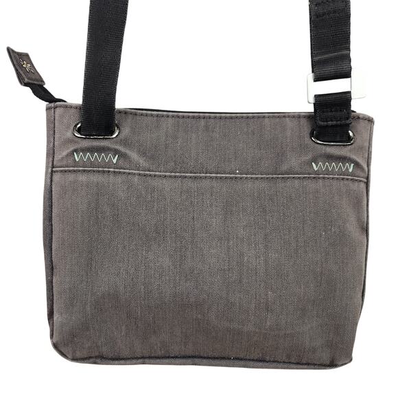 Sherpani Zoom Crossbody Bag Pockets Gray RFID Protection GUC - Picture 3 of 16